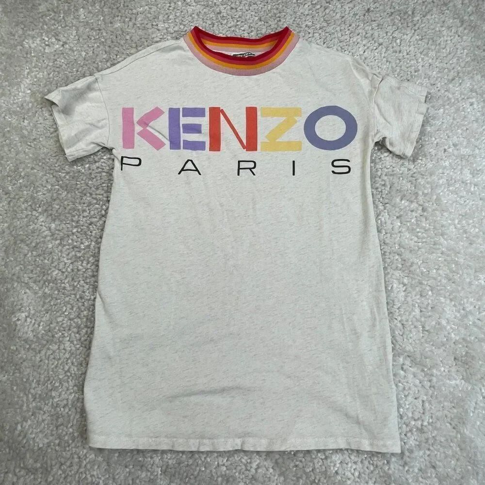 KENZO Paris Kids Girls Logo T-Shirt Size 10